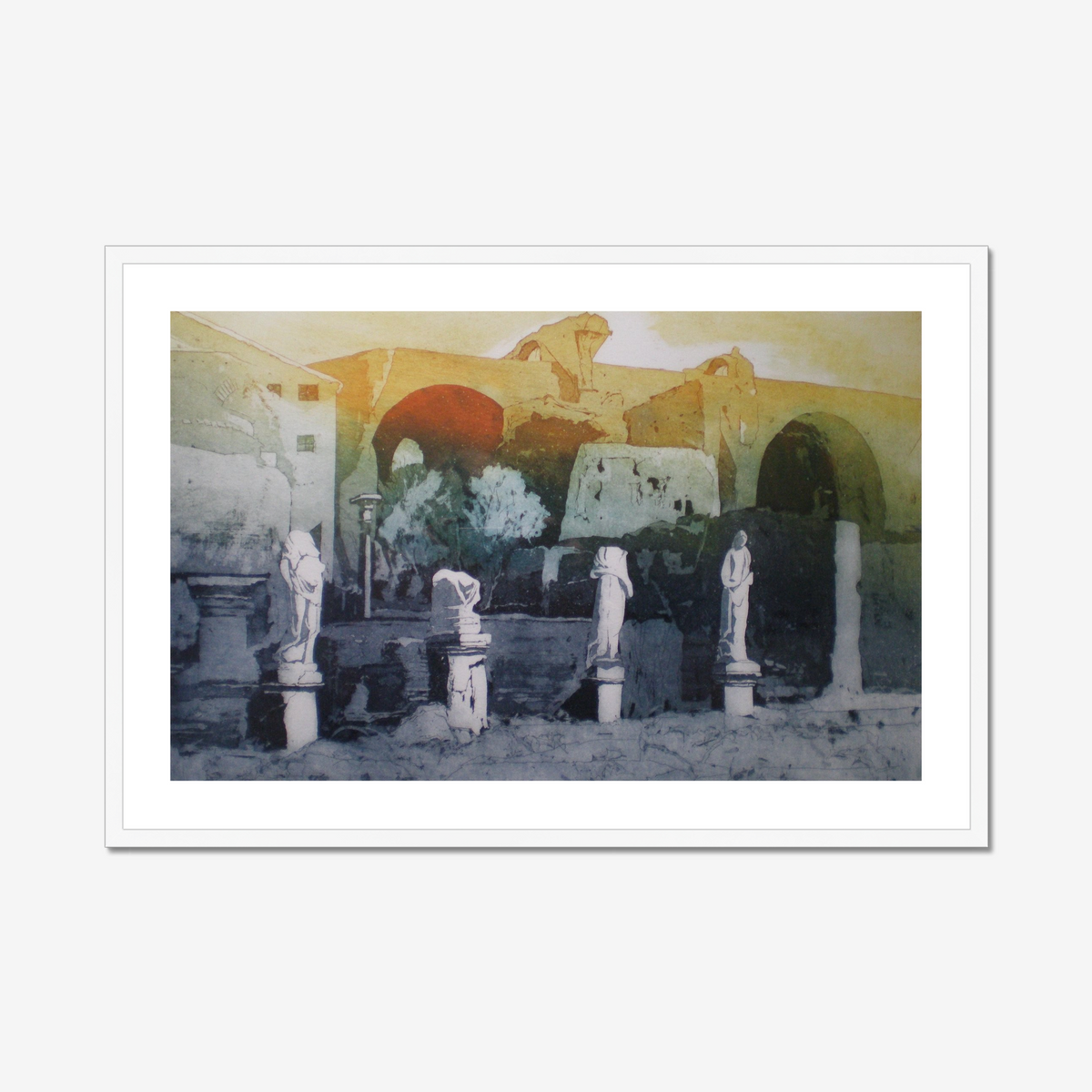 House of the Vestals, Rome shown in a frame as an example. (Framed prints available on request.)