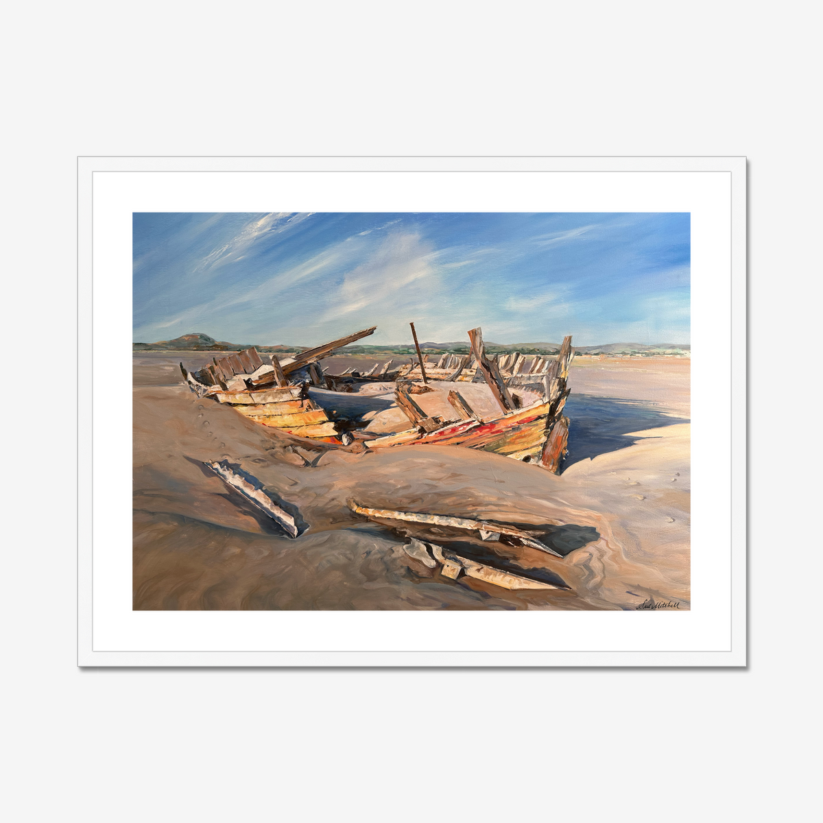 Rudder and Stern shown in a frame as an example. (Framed prints available on request.)